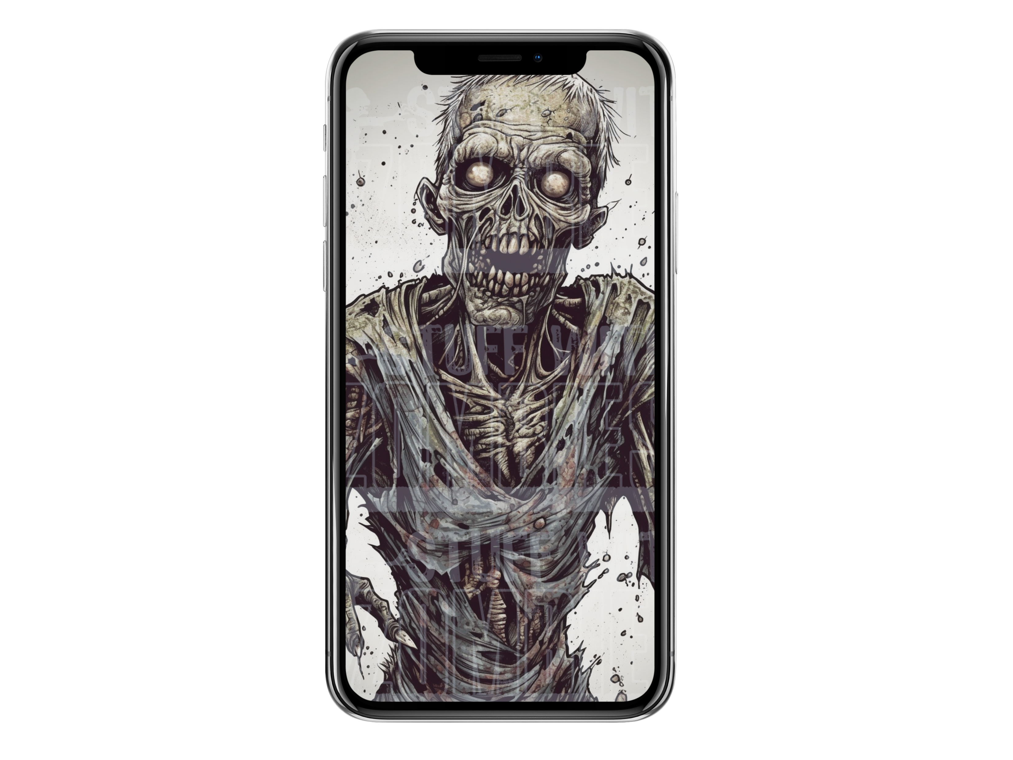 Rotting zombie phone wallpaper