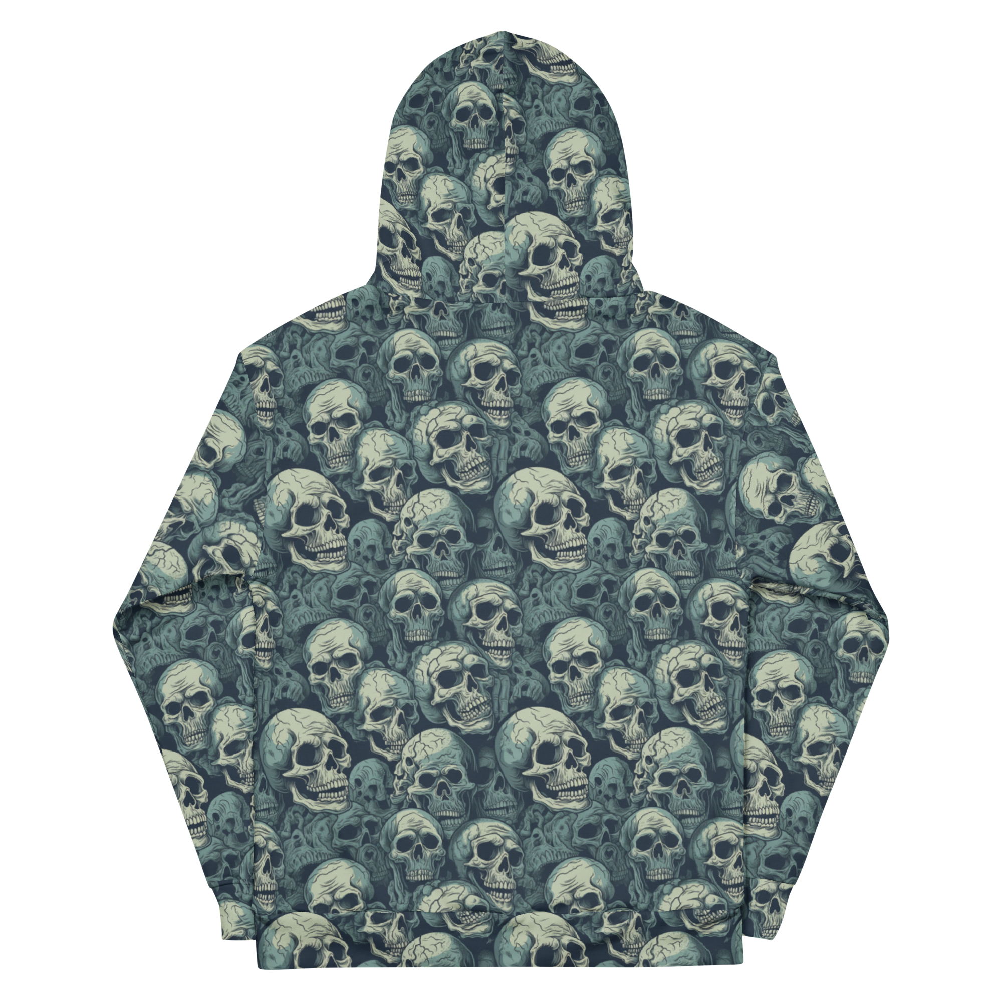Zombie Skulls all-over Printed Hoodie