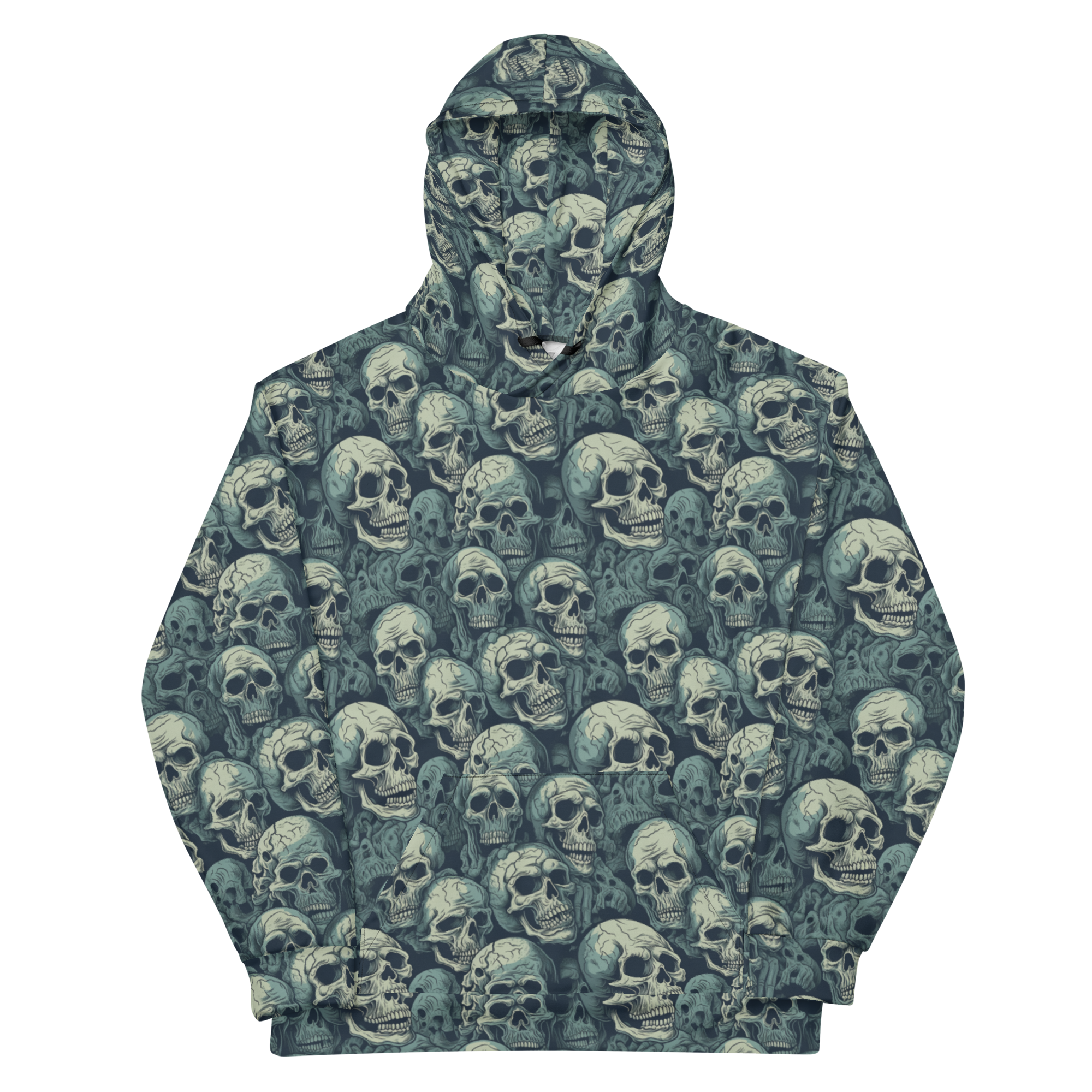Zombie Skulls all-over Printed Hoodie