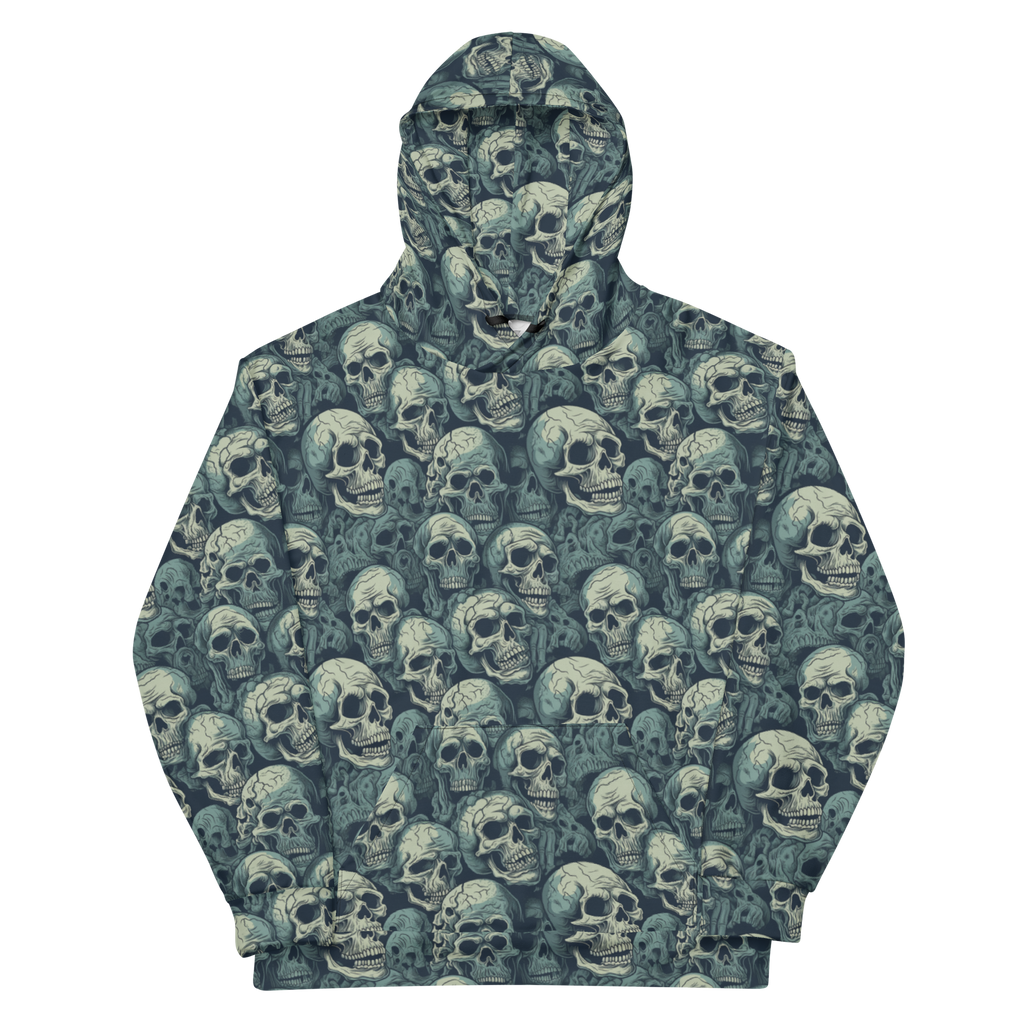 Zombie Skulls all-over Printed Hoodie