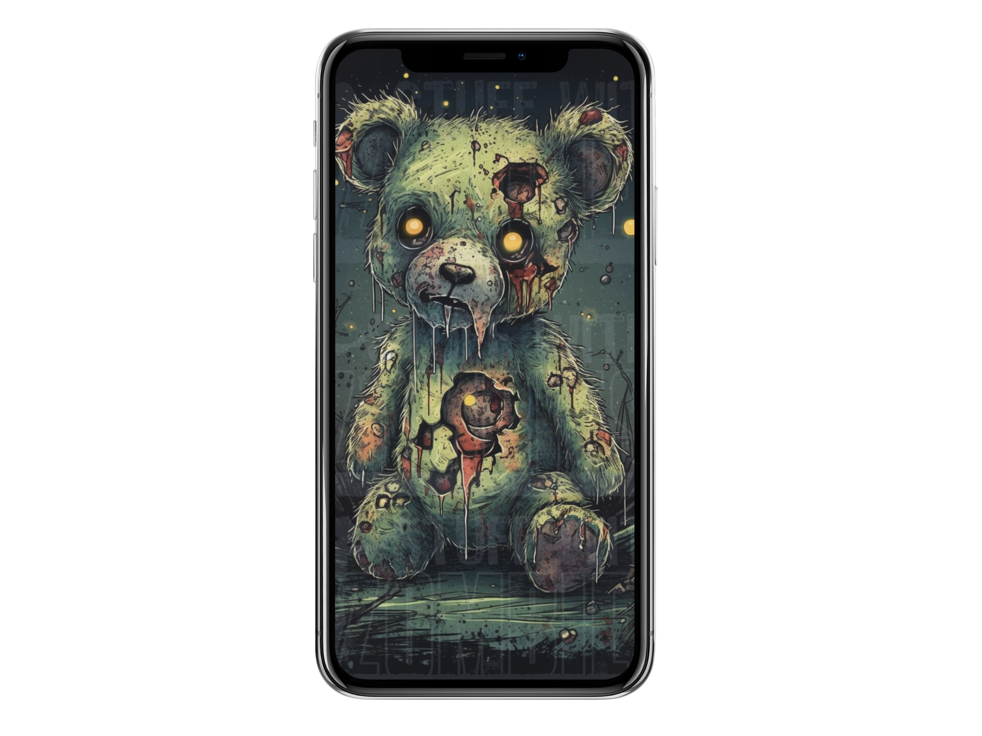 Zombie Teddy phone wallpaper