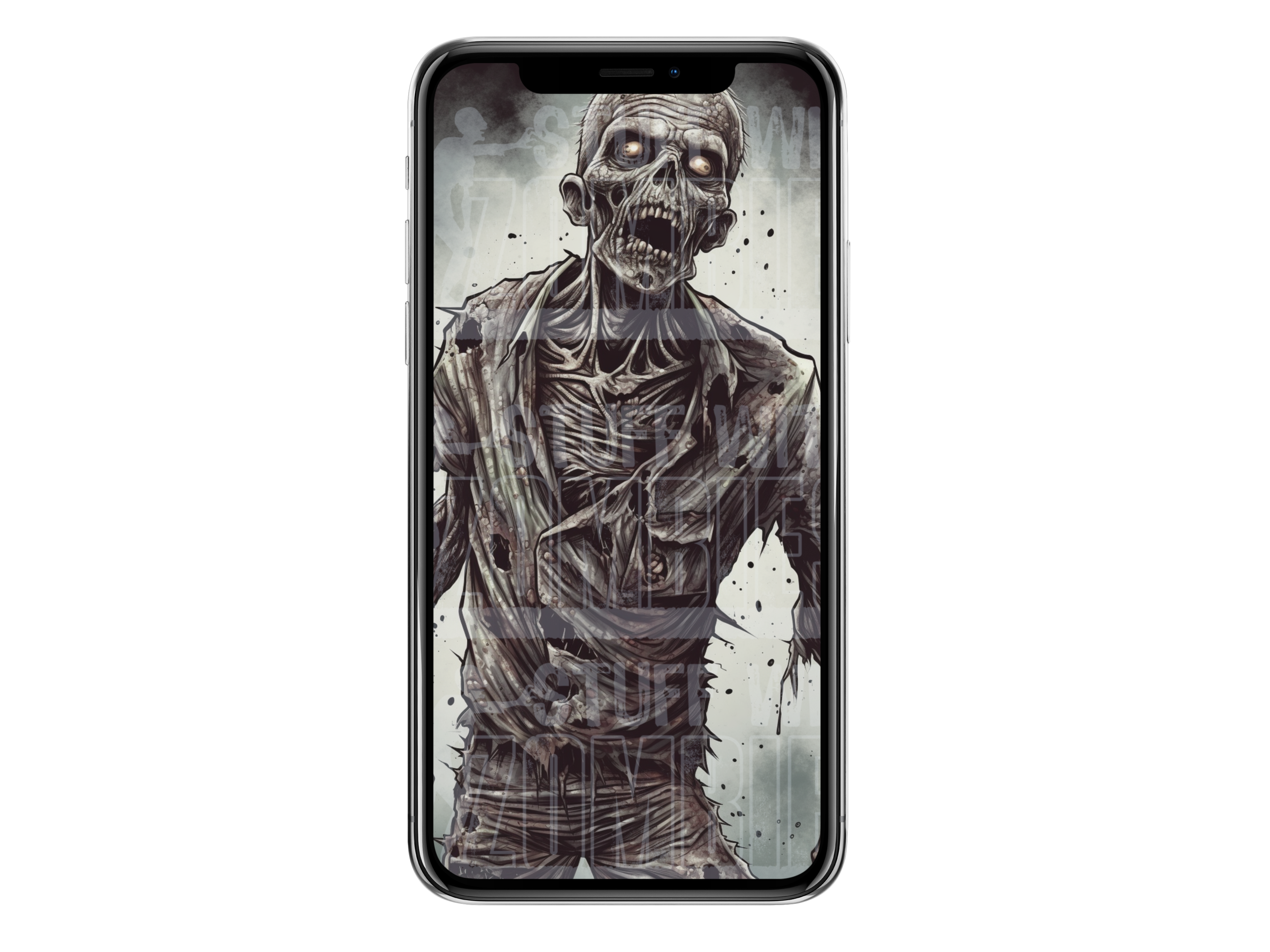 Hungry zombie phone wallpaper