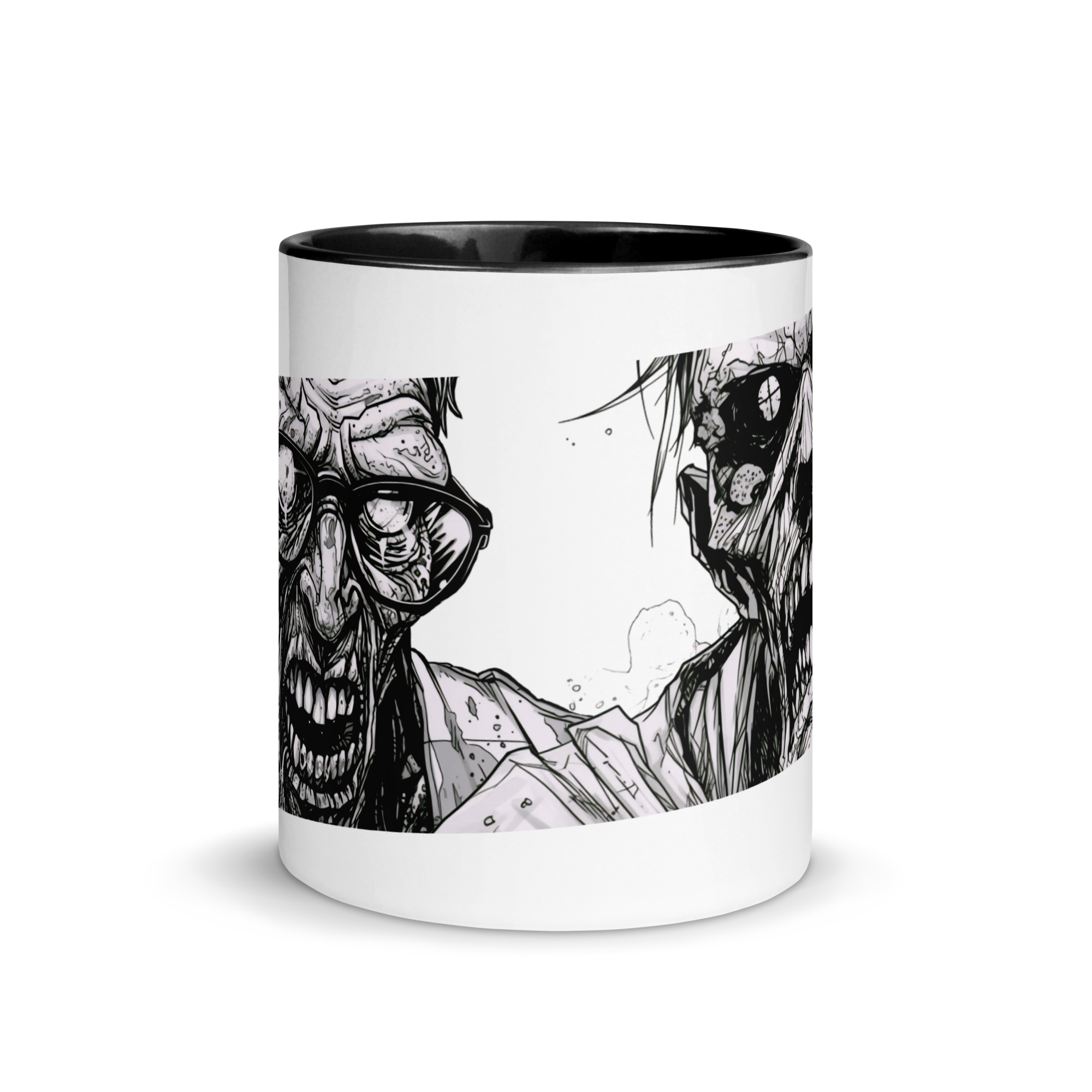 Angry Anime Zombies Mug with Color Inside