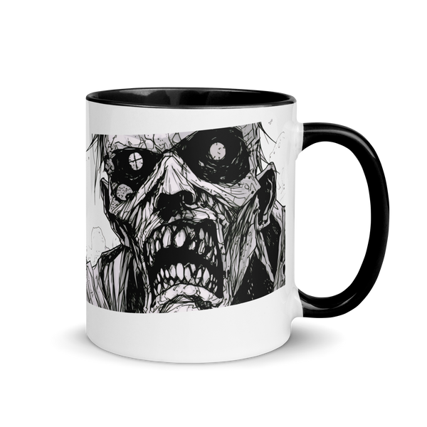 Angry Anime Zombies Mug with Color Inside